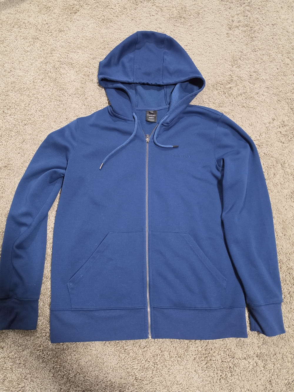Men's Vintage Oakley Full-Zip Hoodie (Royal Blue, Size L)